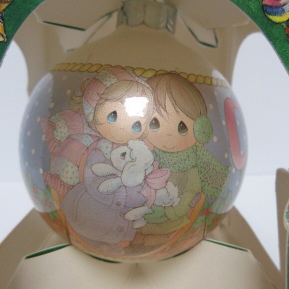 2000 Precious Moments Glass Ball Collectors Ornament First Christmas Enesco - Picture 1 of 6
